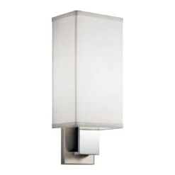 Santiago LED 6 Inch Brushed Nickel & Chrome Wall Bracket Wall Light