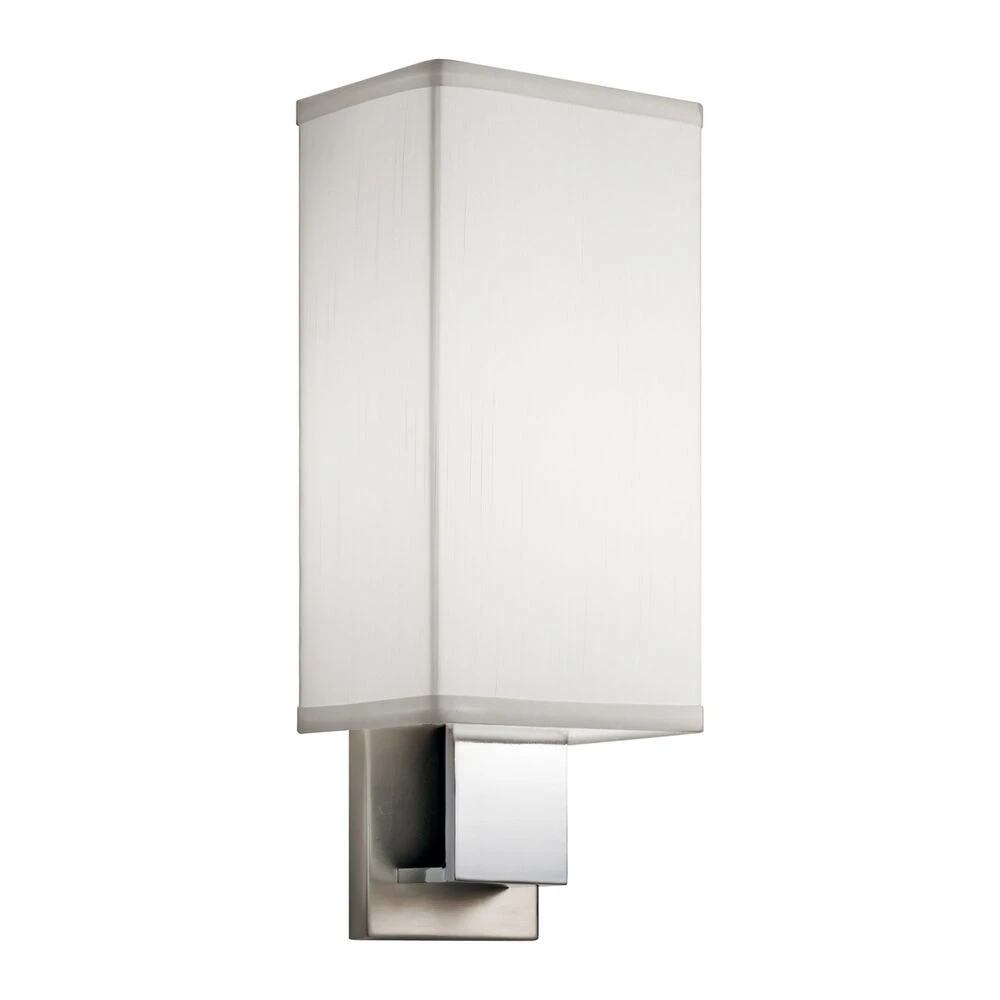 Santiago LED 6 Inch Brushed Nickel & Chrome Wall Bracket Wall Light 1 Santiago LED 6 Inch Brushed Nickel & Chrome Wall Bracket Wall Light