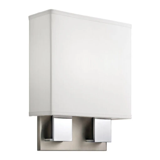 Santiago LED 11 Inch Brushed Nickel & Chrome Wall Bracket Wall Light