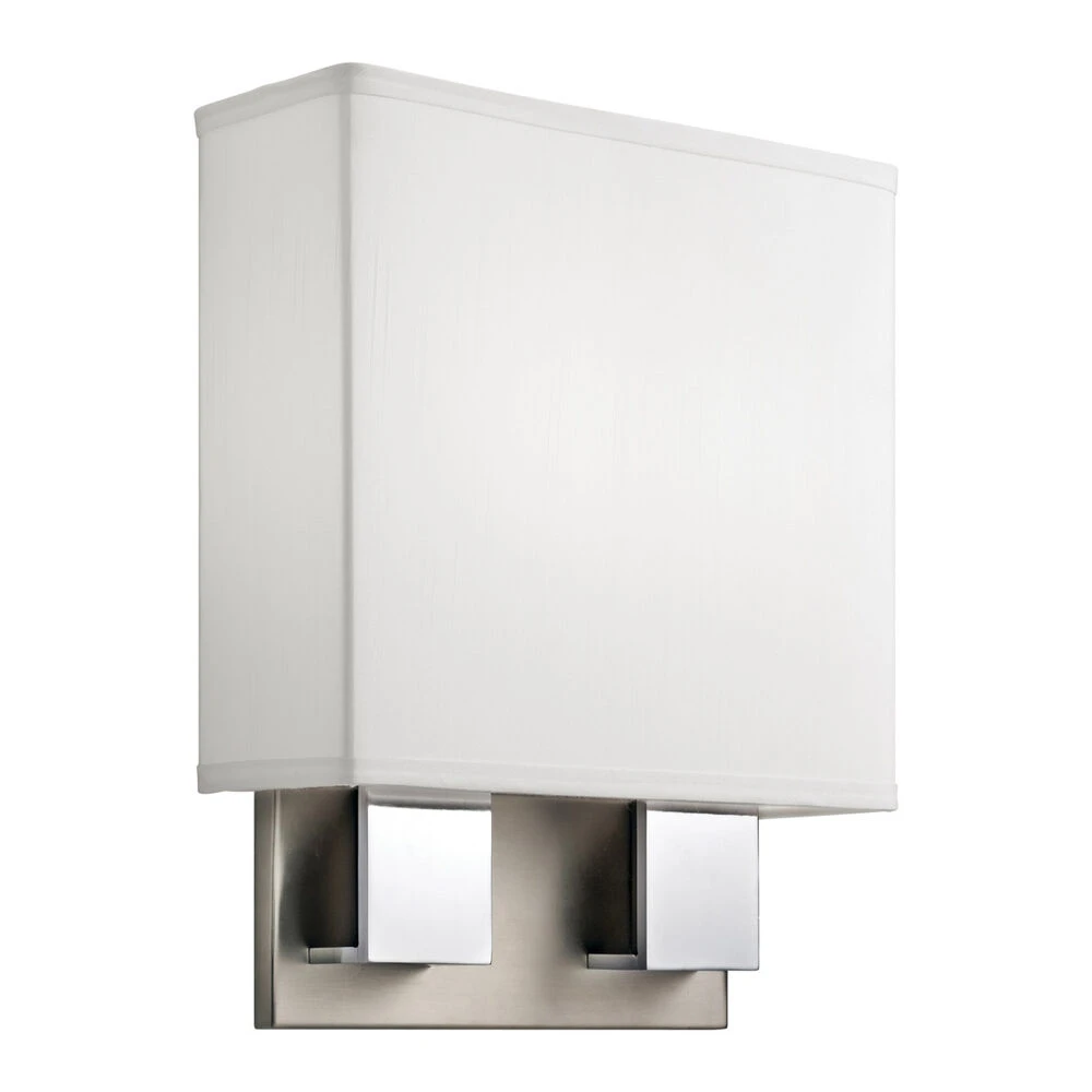 Santiago LED 11 Inch Brushed Nickel & Chrome Wall Bracket Wall Light 1 Santiago LED 11 Inch Brushed Nickel & Chrome Wall Bracket Wall Light