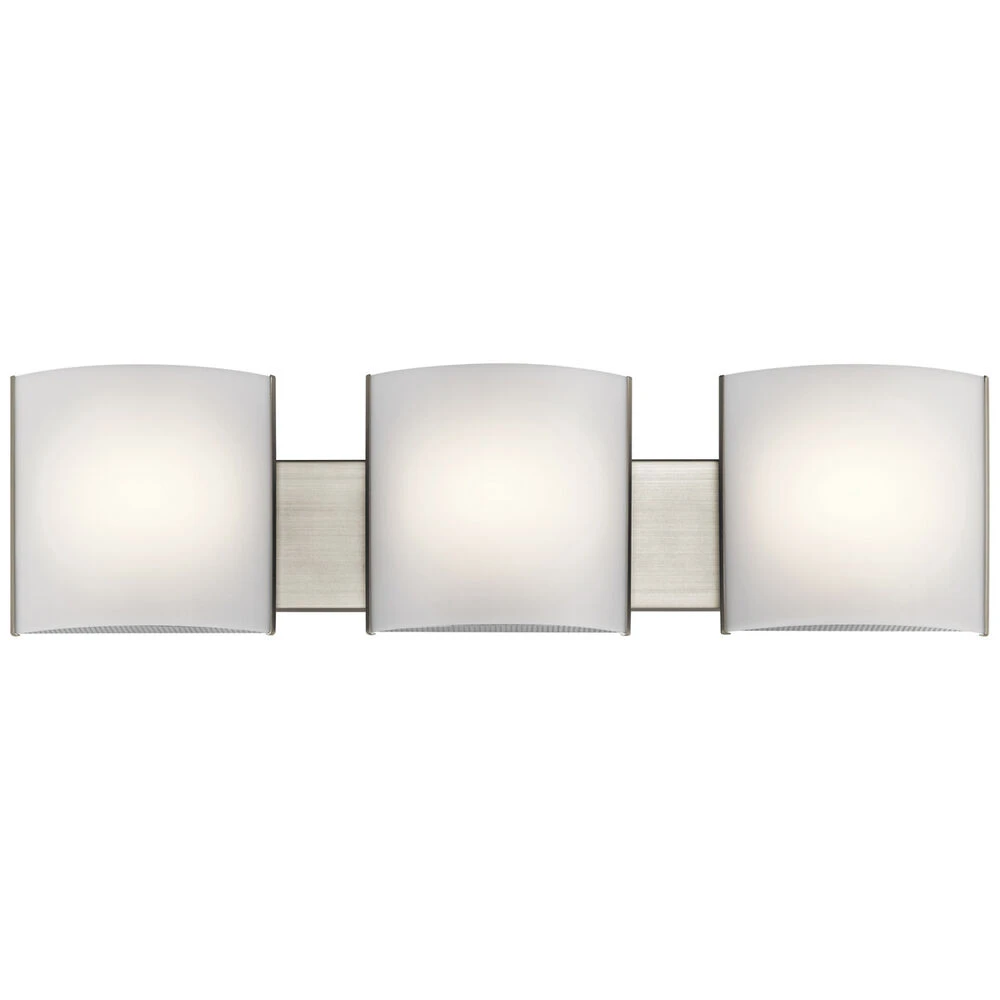 Independence LED 30 Inch Brushed Nickel Wall Mt Bath 3 Arm Wall Light 1 Independence LED 30 Inch Brushed Nickel Wall Mt Bath 3 Arm Wall Light