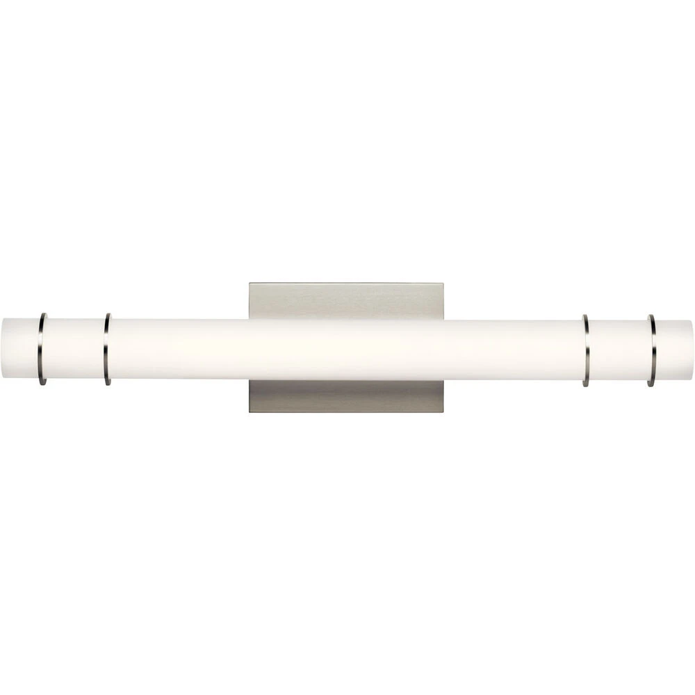 Korona LED 25 Inch Brushed Nickel Linear Bath Medium Wall Light, Medium 2 Korona LED 25 Inch Brushed Nickel Linear Bath Medium Wall Light, Medium - Image 2