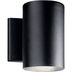 Climates LED 7 Inch Textured Black Outdoor Wall, Small
