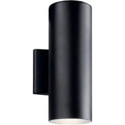 Climates LED 12 Inch Textured Black Outdoor Wall, Medium