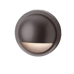 Six Groove 12 10.00 Watt Textured Architectural Bronze Landscape 12V Deck In Satin Etched Glass