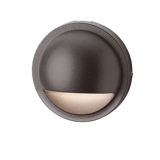 Six Groove 12 10.00 Watt Textured Architectural Bronze Landscape 12V Deck In Satin Etched Glass