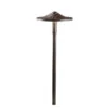Flare 12 3.00 Watt Textured Architectural Bronze Landscape 12V LED Path/Spread In 2700K