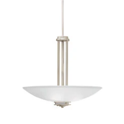 Hendrik 3 Light 24 Inch Brushed Nickel Inverted Pendant Medium Ceiling Light, Medium