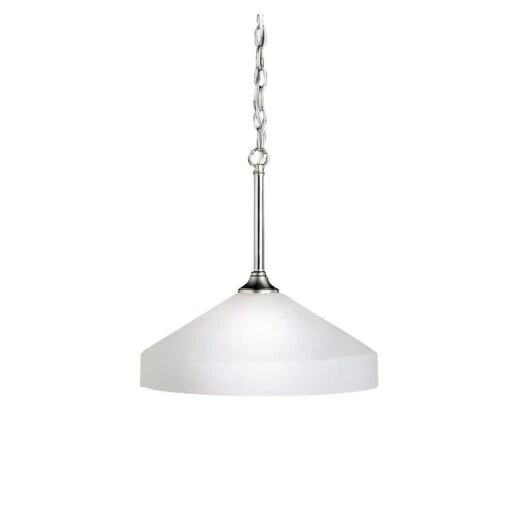 Ansonia 1 Light 15 Inch Brushed Nickel Pendant Ceiling Light