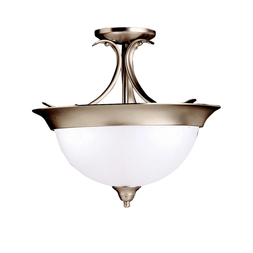 Dover 3 Light 15 Inch Brushed Nickel Semi Flush Light Ceiling Light 1 Dover 3 Light 15 Inch Brushed Nickel Semi Flush Light Ceiling Light