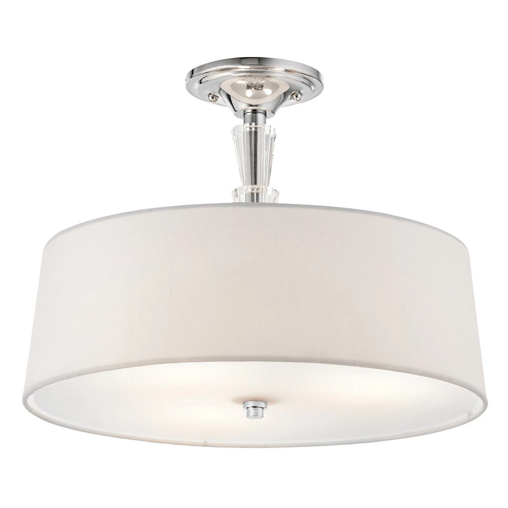Crystal Persuasion 3 Light 15 Inch Chrome Semi Flush Light Ceiling Light 1 Crystal Persuasion 3 Light 15 Inch Chrome Semi Flush Light Ceiling Light