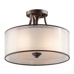 Lacey 3 Light 15.00 Inch Semi-Flush Mount