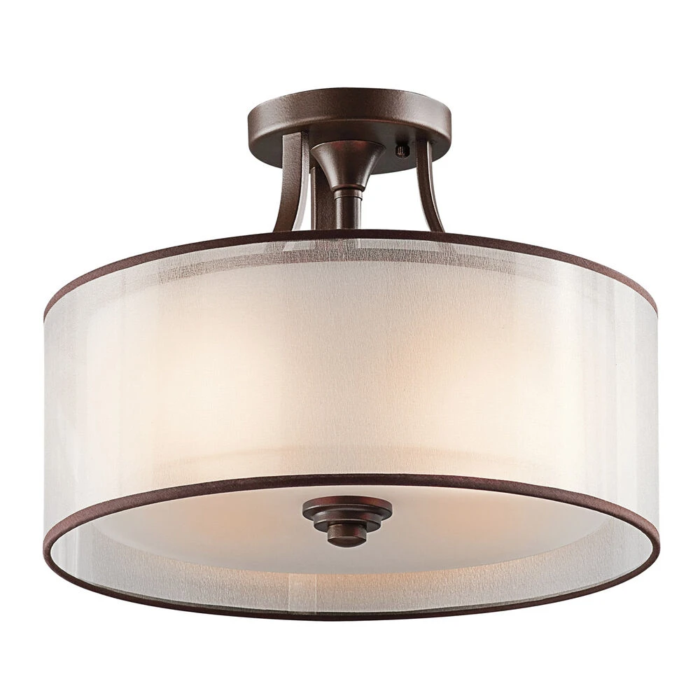 Lacey 3 Light 15.00 Inch Semi-Flush Mount 1 Lacey 3 Light 15.00 Inch Semi-Flush Mount