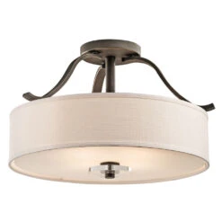 Leighton 4 Light 22 Inch Olde Bronze Semi Flush Light Ceiling Light