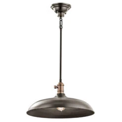 Cobson 1 Light 16 Inch Olde Bronze Pendant/Semi Flush Ceiling Light