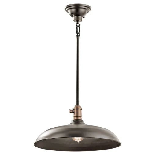 Cobson 1 Light 16 Inch Olde Bronze Pendant/Semi Flush Ceiling Light