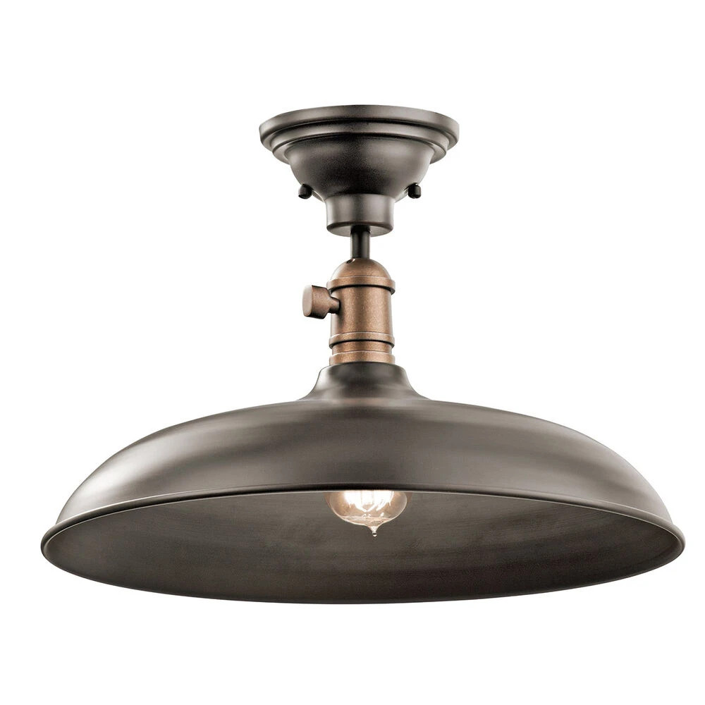 Cobson 1 Light 16 Inch Olde Bronze Pendant/Semi Flush Ceiling Light 2 Cobson 1 Light 16 Inch Olde Bronze Pendant/Semi Flush Ceiling Light - Image 2