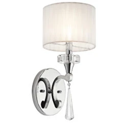 Parker Point 1 Light 7 Inch Chrome Wall Bracket Wall Light