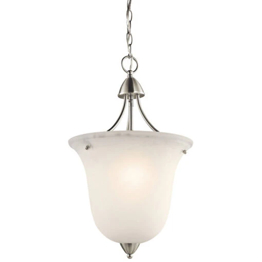 Nicholson 1 Light 13 Inch Brushed Nickel Foyer Pendant Ceiling Light