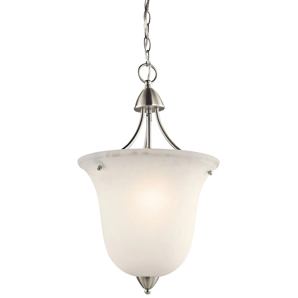 Nicholson 1 Light 13 Inch Brushed Nickel Foyer Pendant Ceiling Light 1 Nicholson 1 Light 13 Inch Brushed Nickel Foyer Pendant Ceiling Light