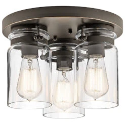 Brinley 3 Light 11.00 Inch Flush Mount