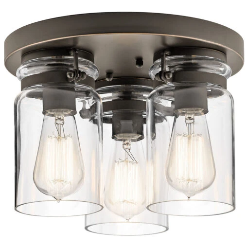 Brinley 3 Light 11.00 Inch Flush Mount