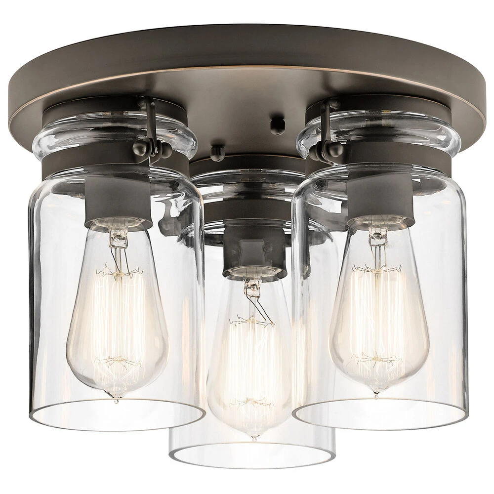 Brinley 3 Light 11.00 Inch Flush Mount 1 Brinley 3 Light 11.00 Inch Flush Mount