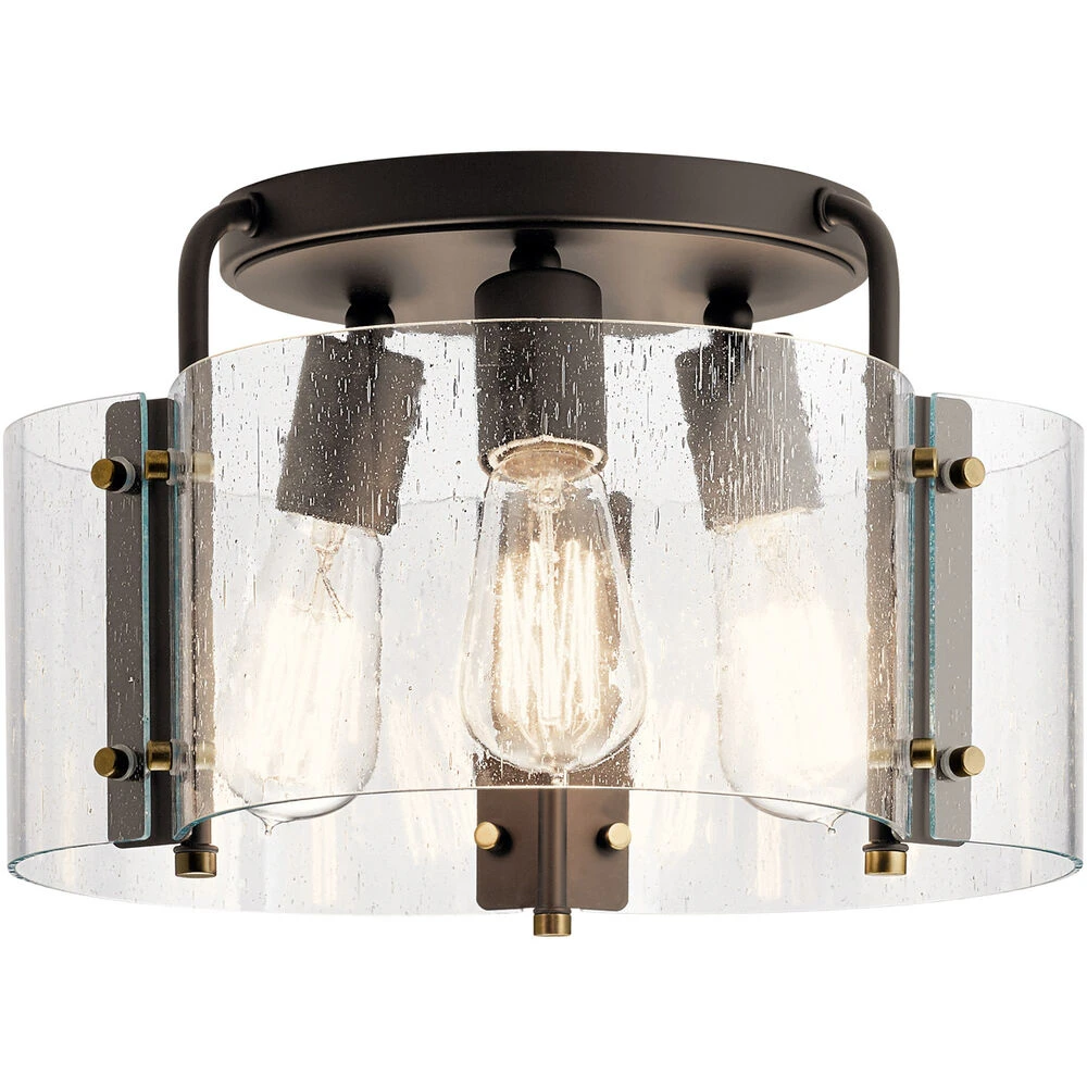 Thoreau 3 Light 14.00 Inch Semi-Flush Mount 1 Thoreau 3 Light 14.00 Inch Semi-Flush Mount