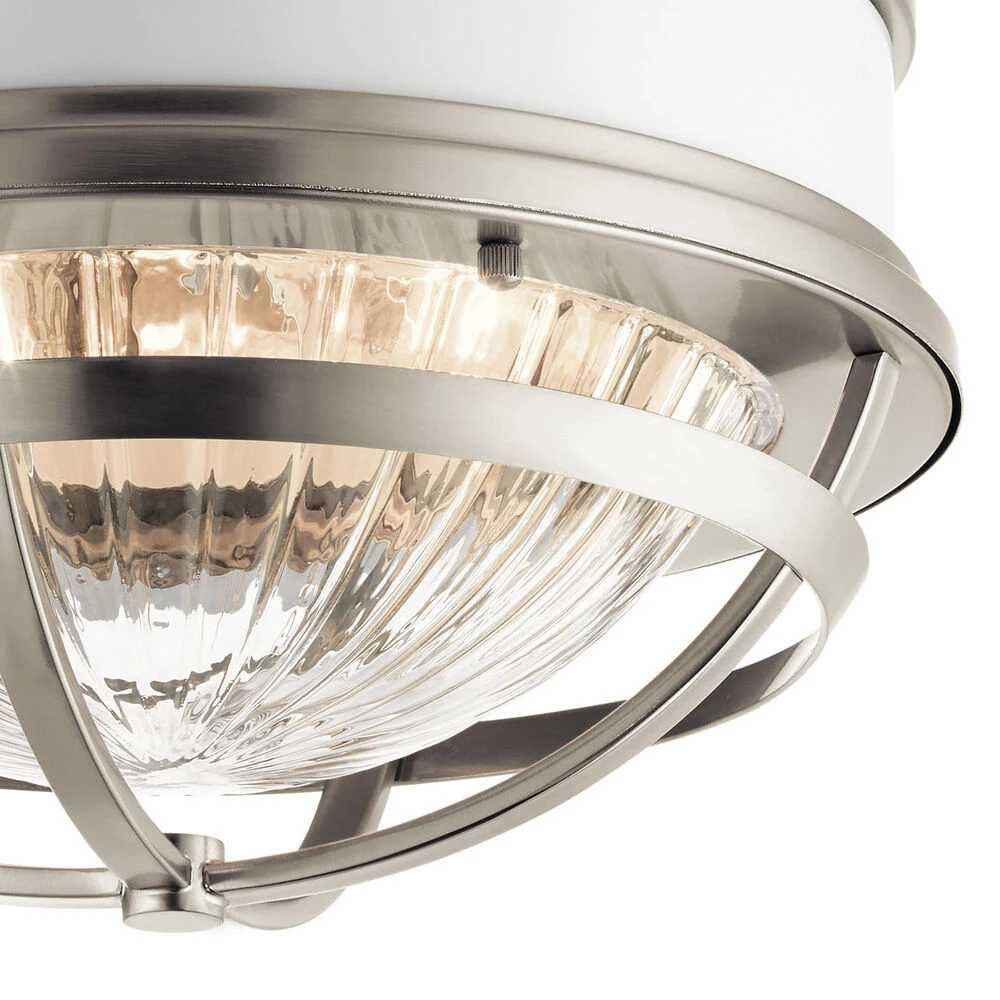 Tollis 2 Light 12 Inch Brushed Nickel Flush Mount Light Ceiling Light 2 Tollis 2 Light 12 Inch Brushed Nickel Flush Mount Light Ceiling Light - Image 2
