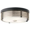 Bensimone 2 Light 15 Inch Black Flush Mount Light Ceiling Light