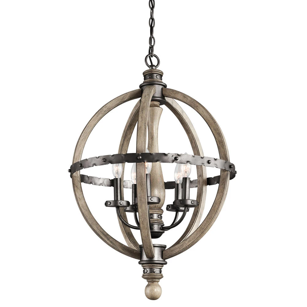 Evan 5 Light 20 Inch Distressed Antique Gray Chandelier 1 Tier Small Ceiling Light, 1 Tier Small 1 Evan 5 Light 20 Inch Distressed Antique Gray Chandelier 1 Tier Small Ceiling Light, 1 Tier Small
