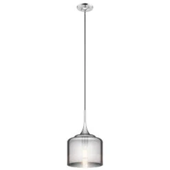 Tabot 1 Light 11 Inch Chrome Pendant Ceiling Light