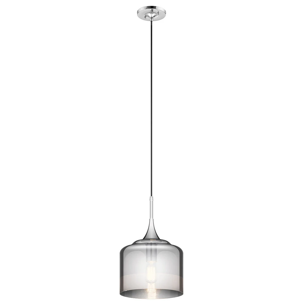 Tabot 1 Light 11 Inch Chrome Pendant Ceiling Light 1 Tabot 1 Light 11 Inch Chrome Pendant Ceiling Light