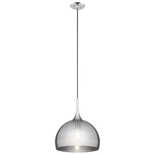 Tabot 1 Light 15 Inch Chrome Pendant Ceiling Light