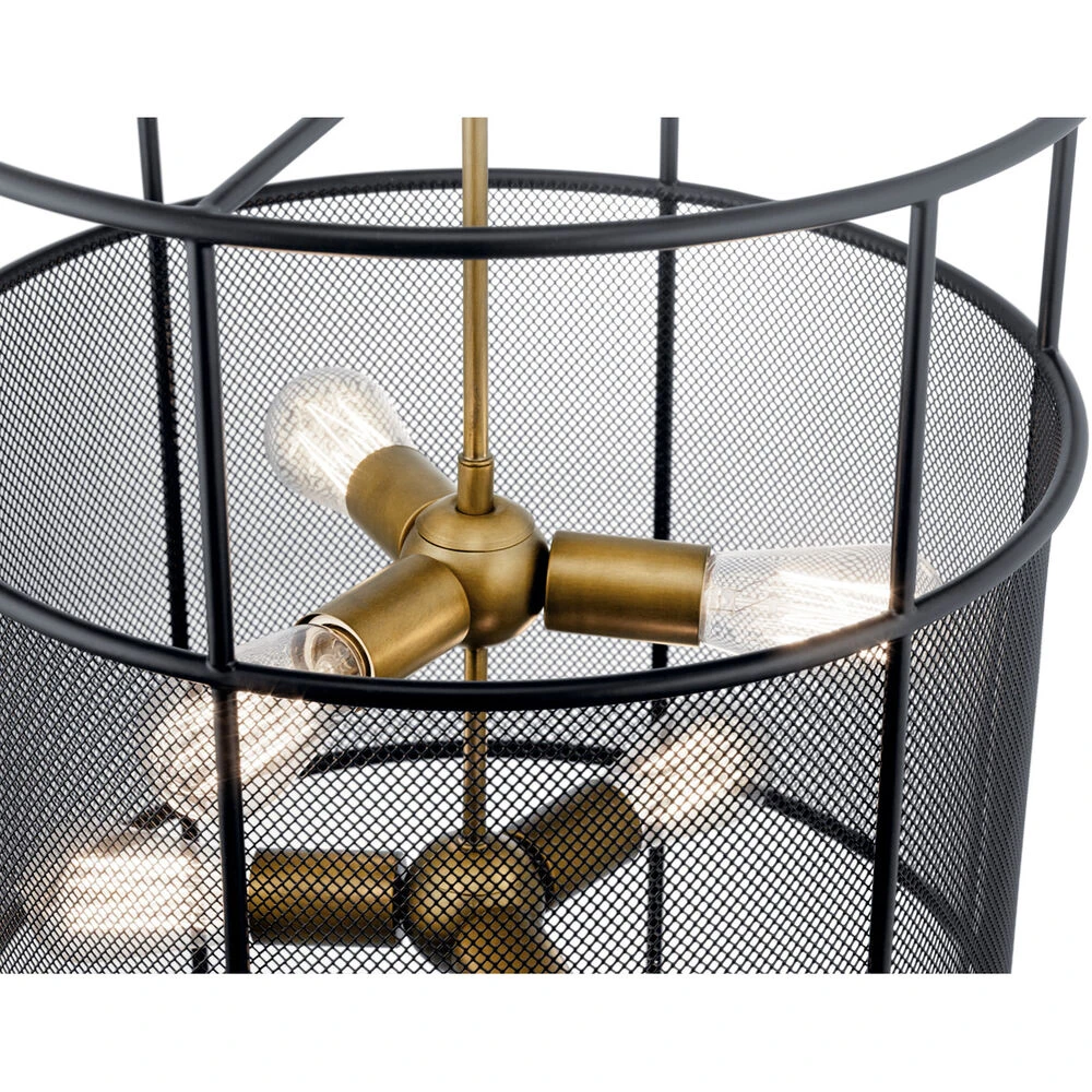 Piston 6 Light 18 Inch Black Foyer Pendant Ceiling Light 2 Piston 6 Light 18 Inch Black Foyer Pendant Ceiling Light - Image 2