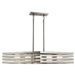 Realta 5 Light 11 Inch Brushed Nickel Chandelier Linear (Single) Ceiling Light, Single