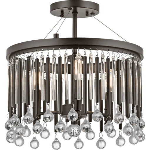 Piper 3 Light 15.00 Inch Semi-Flush Mount