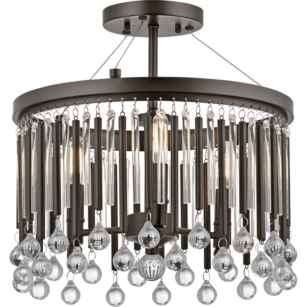 Piper 3 Light 15.00 Inch Semi-Flush Mount 1 Piper 3 Light 15.00 Inch Semi-Flush Mount