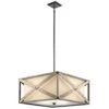 Cahoon 4 Light 26 Inch Anvil Iron Pendant/Semi Flush Ceiling Light