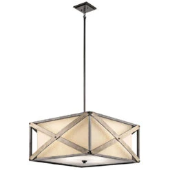Cahoon 4 Light 26 Inch Anvil Iron Pendant/Semi Flush Ceiling Light