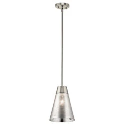 Rowland 1 Light 8 Inch Brushed Nickel Mini Pendant Ceiling Light