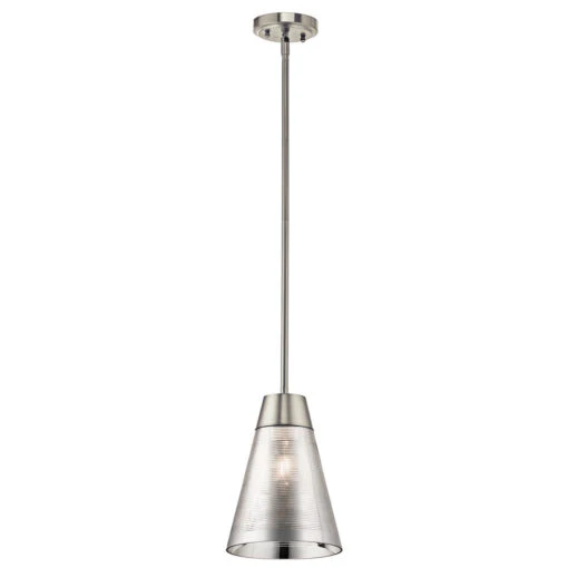 Rowland 1 Light 8 Inch Brushed Nickel Mini Pendant Ceiling Light