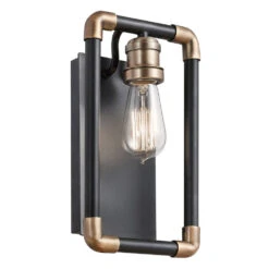 Imahn 1 Light 7 Inch Black Wall Bracket Wall Light