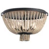 Brisbane 5 Light 18 Inch Distressed Black Flush Mount Light Ceiling Light