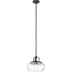 Davenport 1 Light 12 Inch Olde Bronze Pendant/Semi Flush Ceiling Light