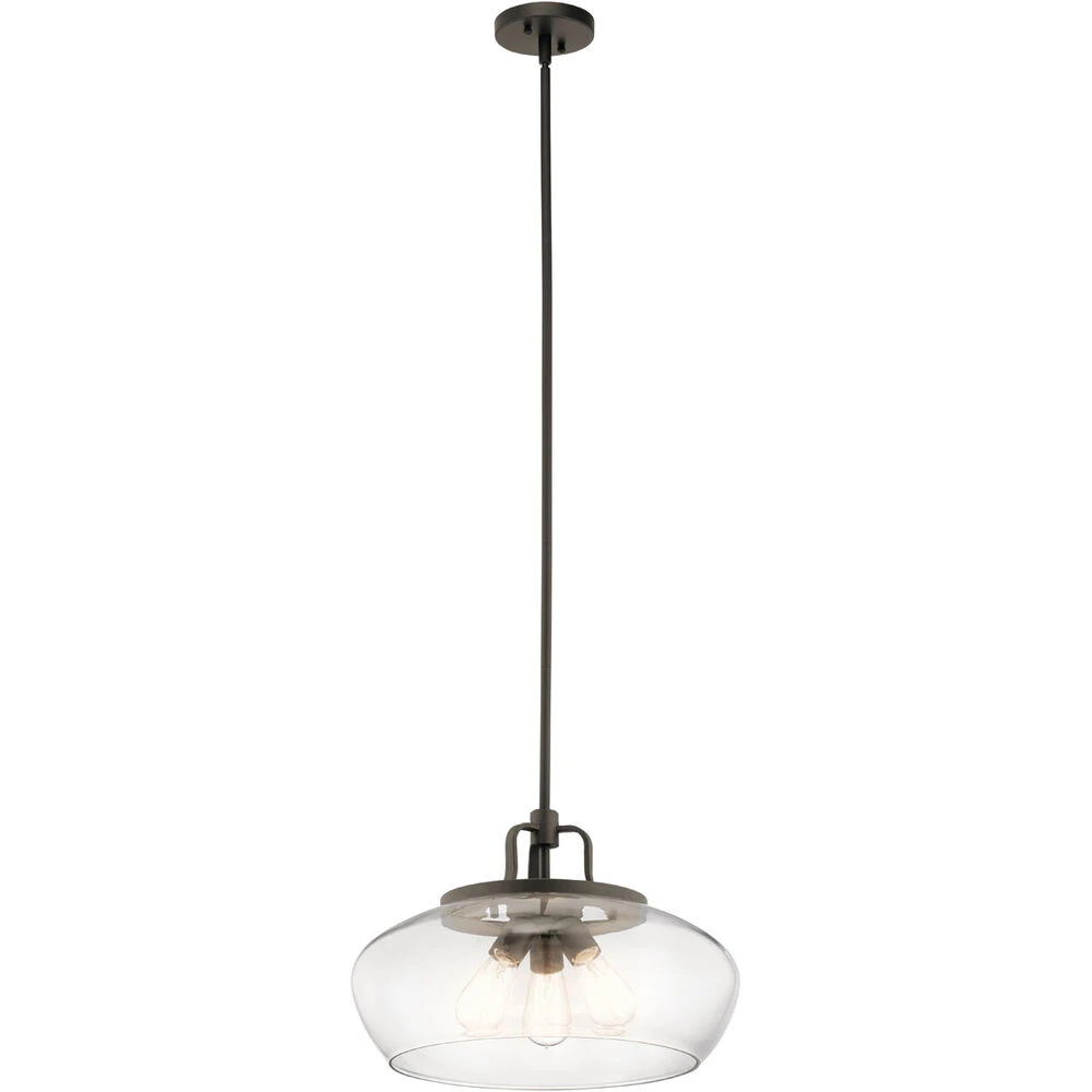 Davenport 3 Light 18 Inch Olde Bronze Pendant/Semi Flush Ceiling Light 1 Davenport 3 Light 18 Inch Olde Bronze Pendant/Semi Flush Ceiling Light