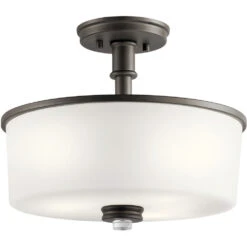 Joelson 3 Light 14.25 Inch Semi-Flush Mount