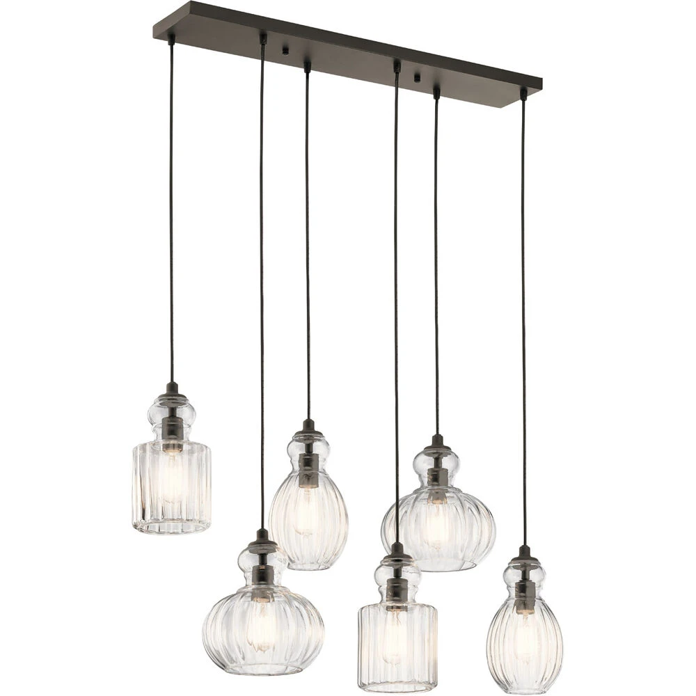 Riviera 6 Light 12.25 Inch Chandelier 1 Riviera 6 Light 12.25 Inch Chandelier