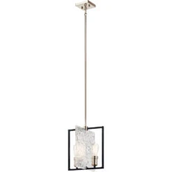 Forge 2 Light 12 Inch Black Pendant Ceiling Light