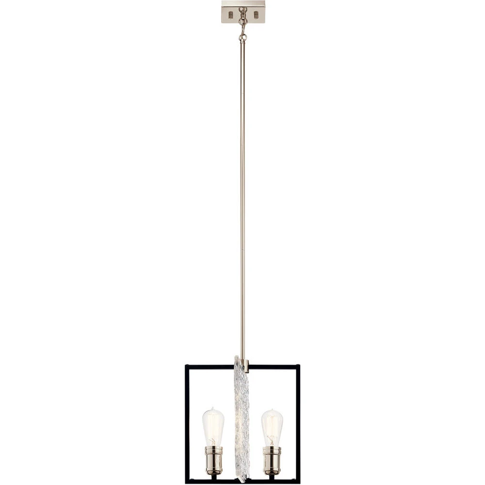 Forge 2 Light 12 Inch Black Pendant Ceiling Light 3 Forge 2 Light 12 Inch Black Pendant Ceiling Light - Image 3